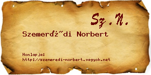 Szemerédi Norbert névjegykártya